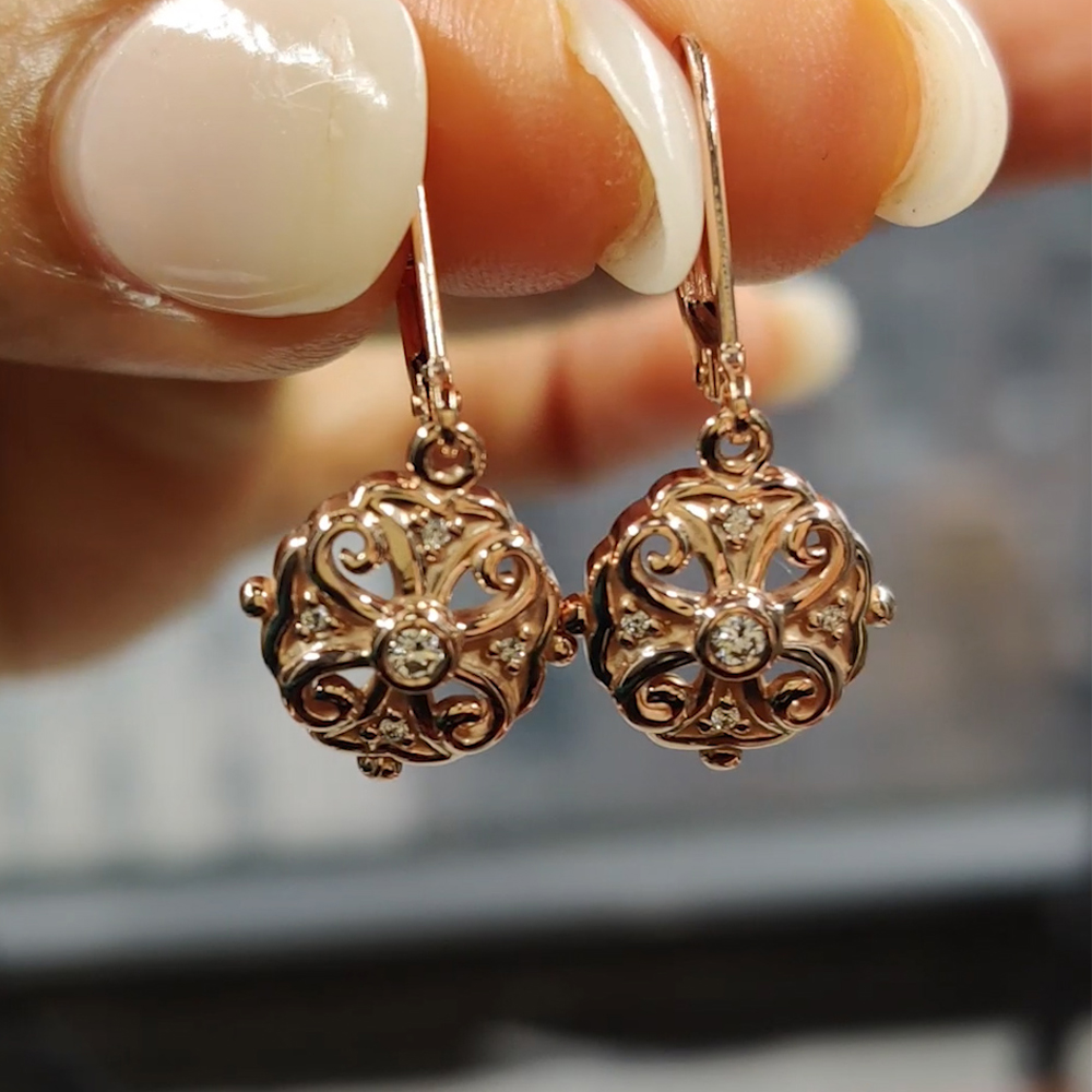 9ct gold sale filigree earrings